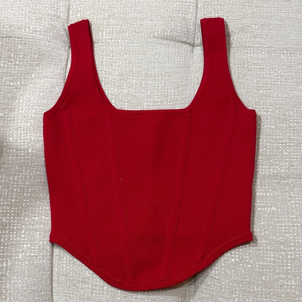 Express Bold Red Crop Top